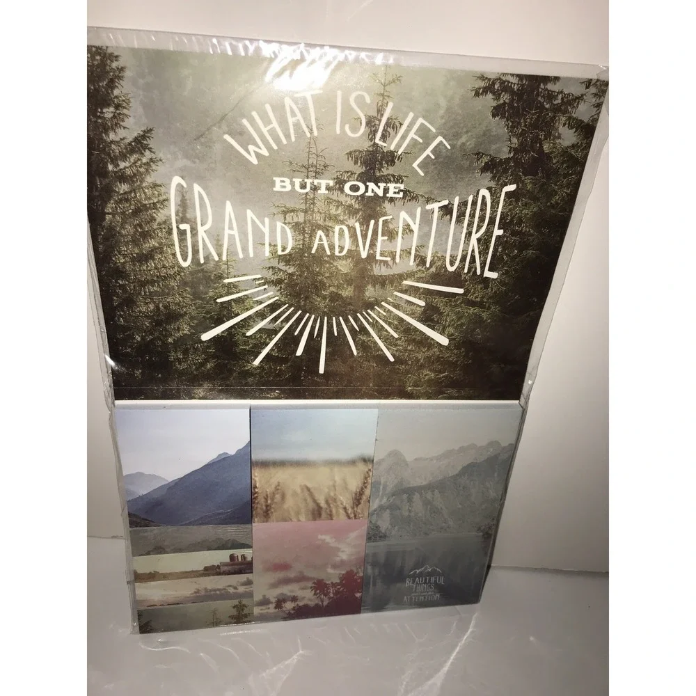 Sticky Note Set Inspirational Nature Landscape Adventure Mountain Forest Scenic